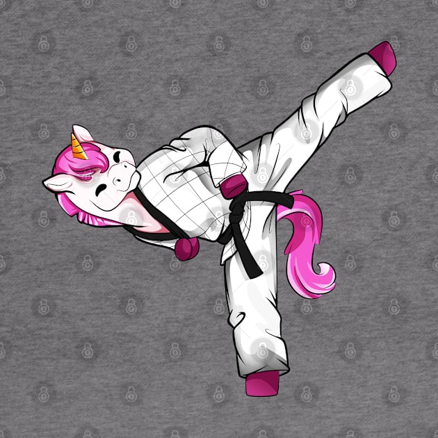 Cartoon unicorn does hapkido by Modern Medieval Design